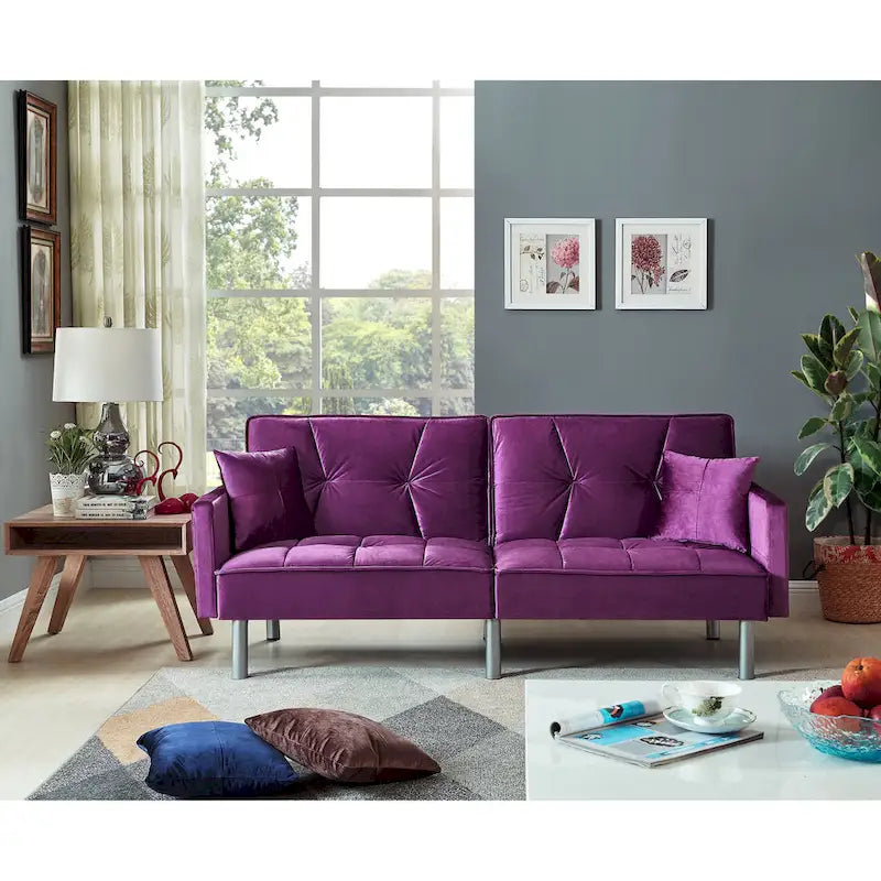 75.6 Divano letto convertibile in velluto Lovely Futon Love Seats