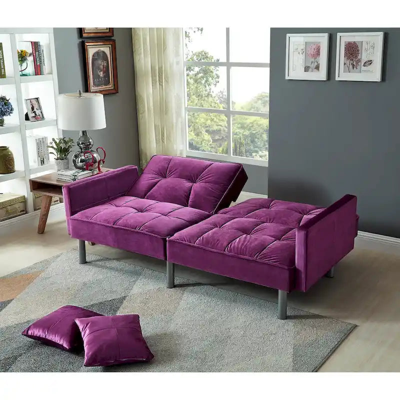 75.6 Divano letto convertibile in velluto Lovely Futon Love Seats