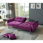 75.6 Divano letto convertibile in velluto Lovely Futon Love Seats