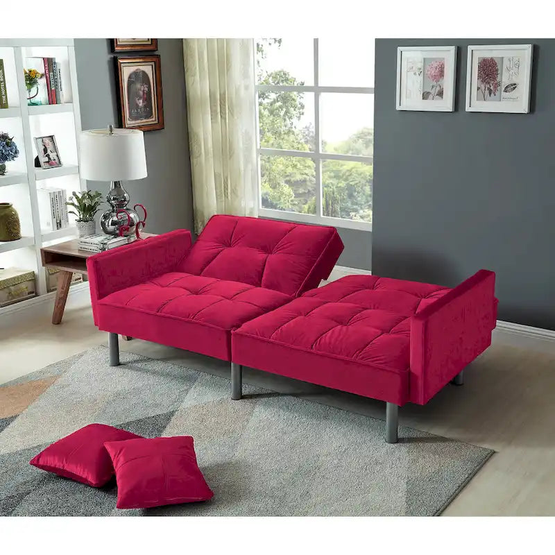 75.6 Divano letto convertibile in velluto Lovely Futon Love Seats