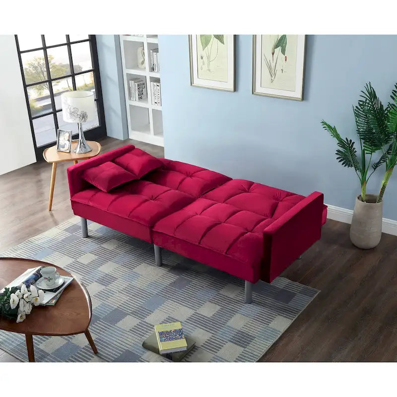 75.6 Divano letto convertibile in velluto Lovely Futon Love Seats