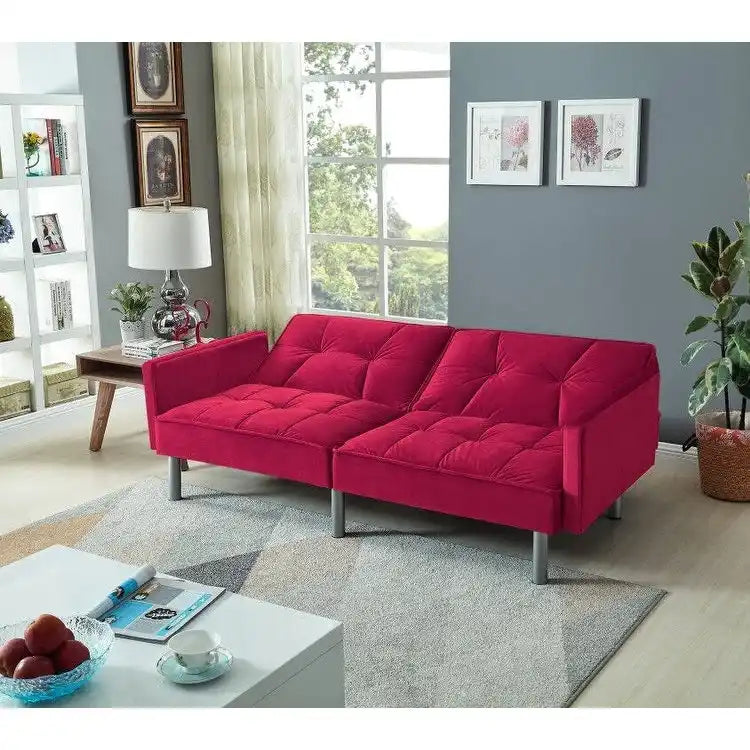 75.6 Divano letto convertibile in velluto Lovely Futon Love Seats