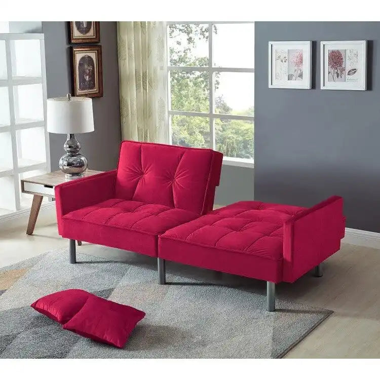 75.6 Divano letto convertibile in velluto Lovely Futon Love Seats