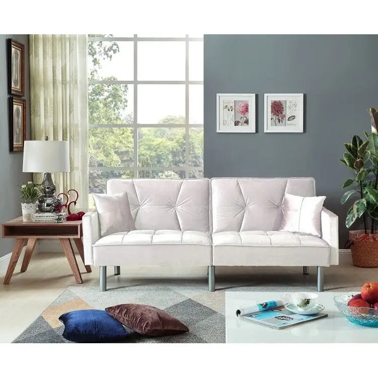 75.6 Divano letto convertibile in velluto Lovely Futon Love Seats