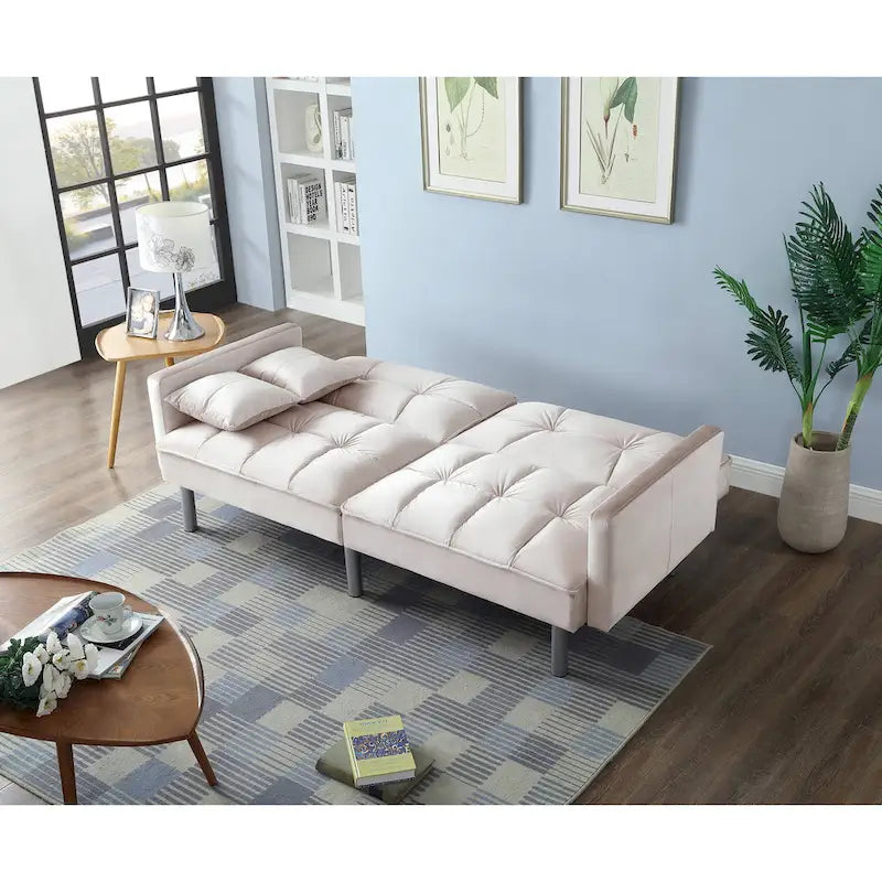 75.6 Divano letto convertibile in velluto Lovely Futon Love Seats