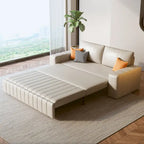 Divanetto Moderno Imbottito con Funzione Letto, Vano Contenitore Sottosedile e Cuscini in Schiuma ad Alta Resilienza
