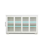Kitchen Storage Cabinet With Sliding Glass Door, Adjustable Shelf, Wooden Storage Stand Sideboard Buffet Cabinet