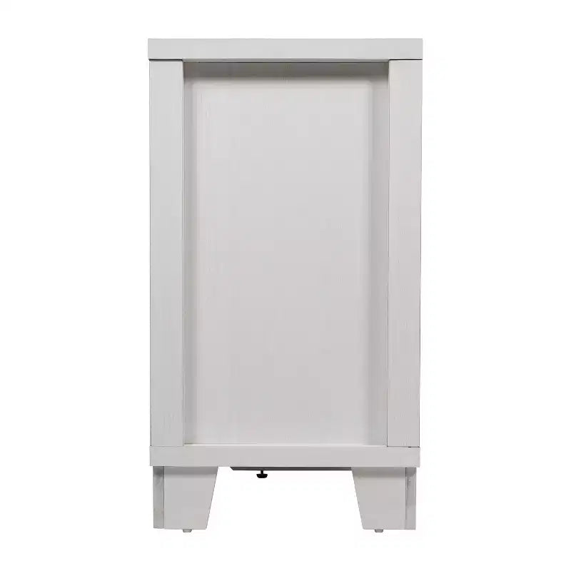 Merrick Lane Three-Drawer Engineered Wood Buffet Sideboard Cabinet with Three Tempered Glass Cabinet Doors for Dining Room/Kitchen