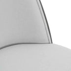 LeisureMod Tule Modern Dining Chair Set of 2 with PU Leather, Velvet, or Suede Seat and White Steel Frame  Kitchen, Dining Room, Home, Cafe, Seating