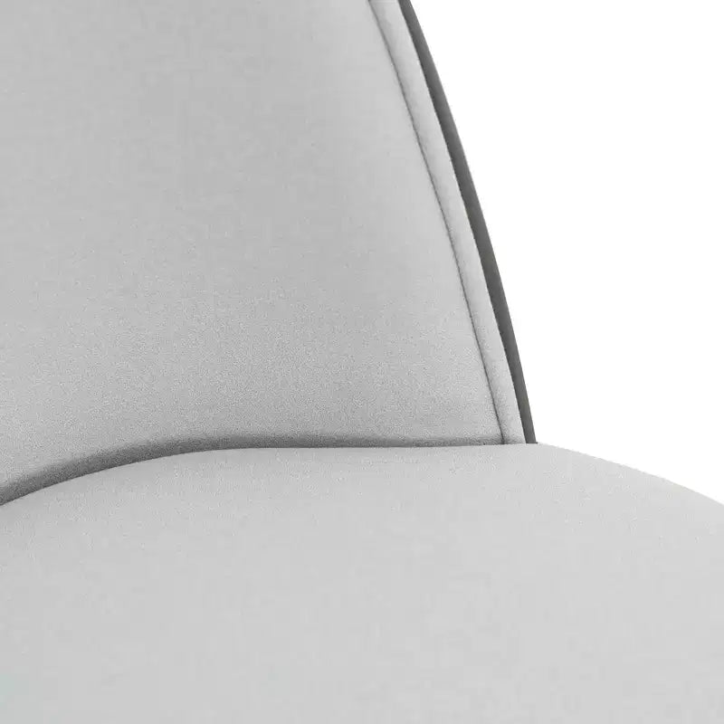 LeisureMod Tule Modern Dining Chair Set of 2 with PU Leather, Velvet, or Suede Seat and White Steel Frame  Kitchen, Dining Room, Home, Cafe, Seating