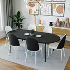 LeisureMod Tule Modern Dining Chair Set of 2 with PU Leather, Velvet, or Suede Seat and White Steel Frame  Kitchen, Dining Room, Home, Cafe, Seating