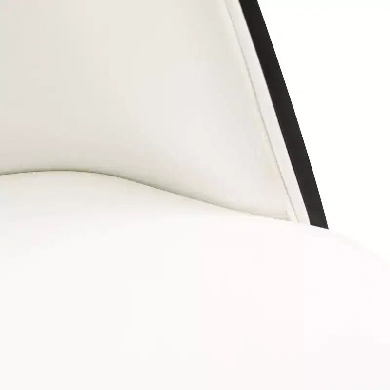 LeisureMod Tule Modern Dining Chair Set of 2 with PU Leather, Velvet, or Suede Seat and White Steel Frame  Kitchen, Dining Room, Home, Cafe, Seating