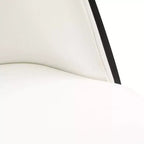 LeisureMod Tule Modern Dining Chair Set of 2 with PU Leather, Velvet, or Suede Seat and White Steel Frame  Kitchen, Dining Room, Home, Cafe, Seating