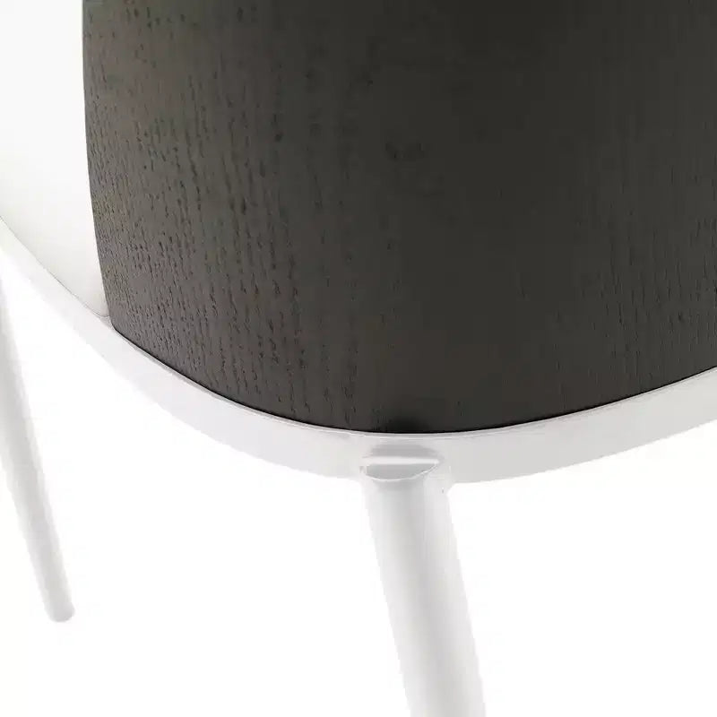 LeisureMod Tule Modern Dining Chair Set of 2 with PU Leather, Velvet, or Suede Seat and White Steel Frame  Kitchen, Dining Room, Home, Cafe, Seating