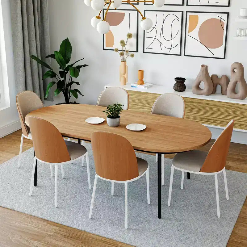 LeisureMod Tule Modern Dining Chair Set of 2 with PU Leather, Velvet, or Suede Seat and White Steel Frame  Kitchen, Dining Room, Home, Cafe, Seating