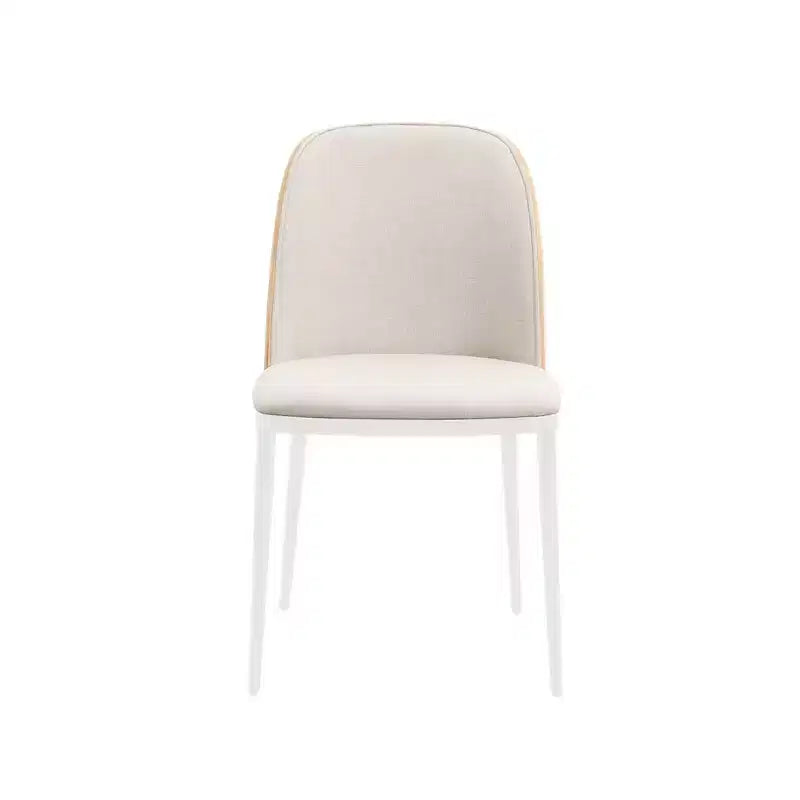 LeisureMod Tule Modern Dining Chair Set of 2 with PU Leather, Velvet, or Suede Seat and White Steel Frame  Kitchen, Dining Room, Home, Cafe, Seating