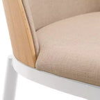 LeisureMod Tule Modern Dining Chair Set of 2 with PU Leather, Velvet, or Suede Seat and White Steel Frame  Kitchen, Dining Room, Home, Cafe, Seating