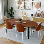 LeisureMod Tule Modern Dining Chair Set of 2 with PU Leather, Velvet, or Suede Seat and White Steel Frame  Kitchen, Dining Room, Home, Cafe, Seating
