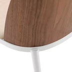 LeisureMod Tule Modern Dining Chair Set of 2 with PU Leather, Velvet, or Suede Seat and White Steel Frame  Kitchen, Dining Room, Home, Cafe, Seating