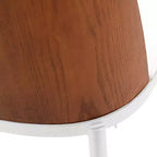 LeisureMod Tule Modern Dining Chair Set of 2 with PU Leather, Velvet, or Suede Seat and White Steel Frame  Kitchen, Dining Room, Home, Cafe, Seating