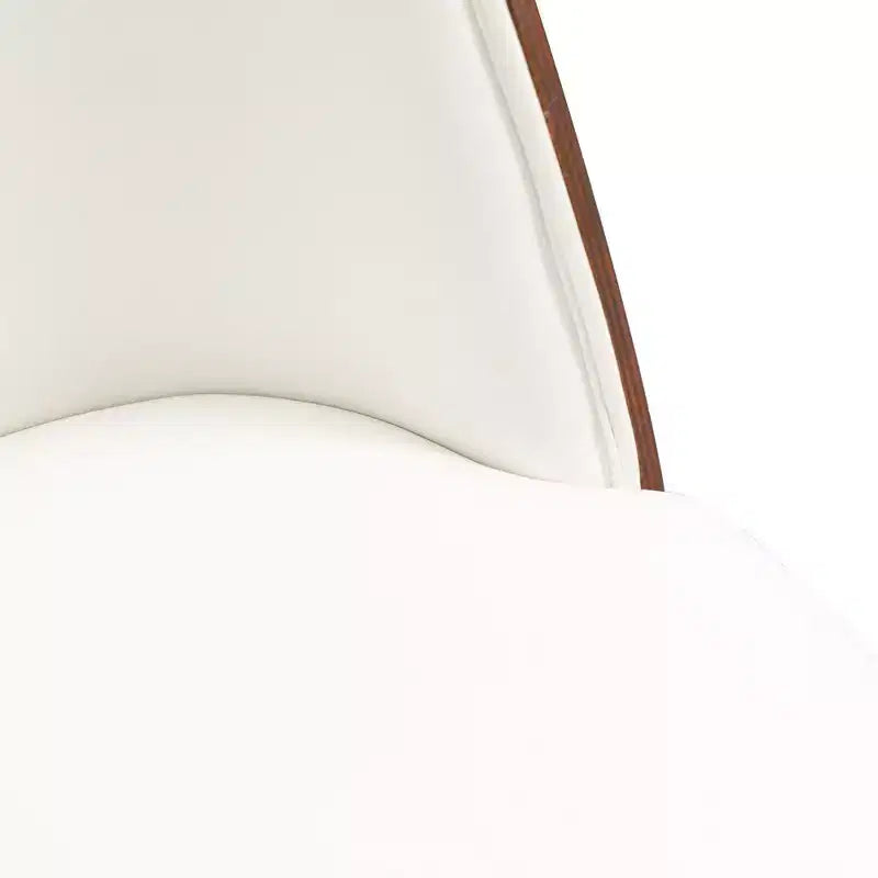 LeisureMod Tule Modern Dining Chair Set of 2 with PU Leather, Velvet, or Suede Seat and White Steel Frame  Kitchen, Dining Room, Home, Cafe, Seating