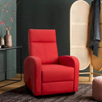 Poltrona reclinabile push-back in pelle PU con poggiapiedi regolabile, portata 113 kg, 70 cm L x 98 cm H