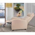 Poltrona reclinabile push-back in pelle PU con poggiapiedi regolabile, portata 113 kg, 70 cm L x 98 cm H
