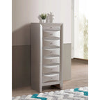 Cassettiera per lingerie a 7 cassetti con incastri a coda di rondine e impiallacciatura in vero legno, diverse opzioni di colore