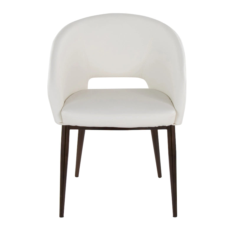 Sedia da pranzo a barile con rivestimento in velluto e gambe in metallo color rame, 113 kg, 3 colori