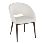 Sedia da pranzo a barile con rivestimento in velluto e gambe in metallo color rame, 113 kg, 3 colori
