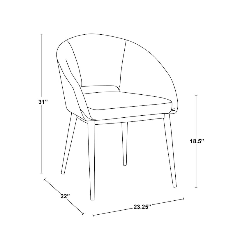 Sedia da pranzo a barile con rivestimento in velluto e gambe in metallo color rame, 113 kg, 3 colori