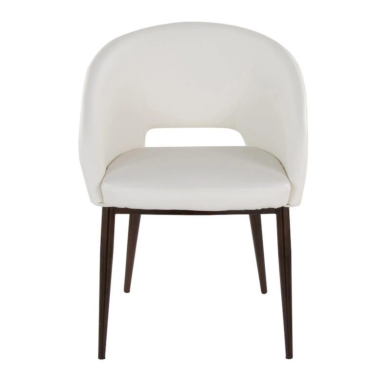 Sedia da pranzo a barile con rivestimento in velluto e gambe in metallo color rame, 113 kg, 3 colori