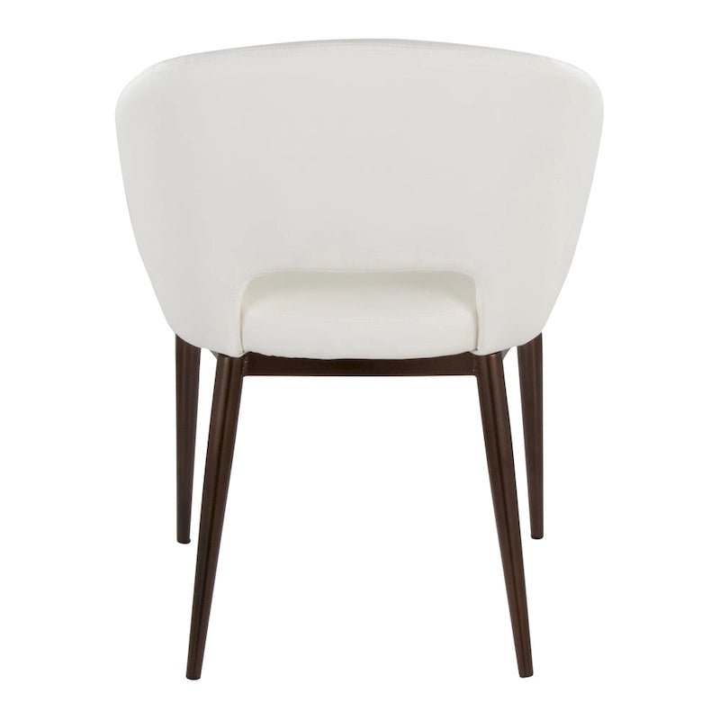 Sedia da pranzo a barile con rivestimento in velluto e gambe in metallo color rame, 113 kg, 3 colori