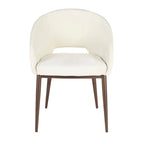 Sedia da pranzo a barile con rivestimento in velluto e gambe in metallo color rame, 113 kg, 3 colori