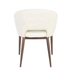 Sedia da pranzo a barile con rivestimento in velluto e gambe in metallo color rame, 113 kg, 3 colori