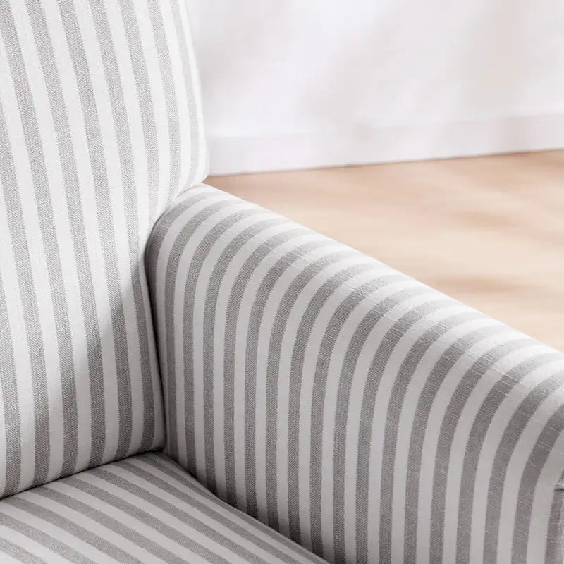 Divanetto accentato imbottito in lino con gambe per soggiorno