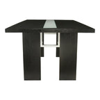Tavolo da pranzo in vetro contemporaneo Lumina di Furniture of America da 76 pollici con LED