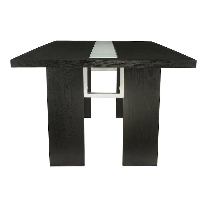 Tavolo da pranzo in vetro contemporaneo Lumina di Furniture of America da 76 pollici con LED