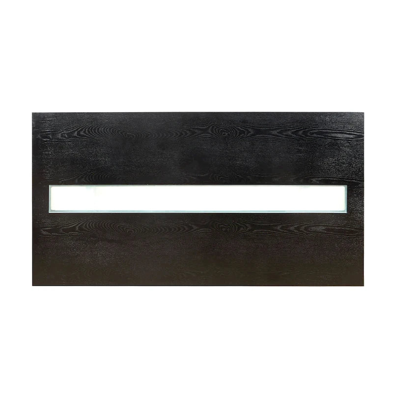 Tavolo da pranzo in vetro contemporaneo Lumina di Furniture of America da 76 pollici con LED