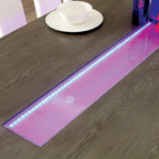 Tavolo da pranzo in vetro contemporaneo Lumina di Furniture of America da 76 pollici con LED