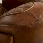 Poltrona Accent Industriale in Pelle Pieno Fiore con Telaio in Alluminio e Occhielli in Acciaio, Capacità 136 kg