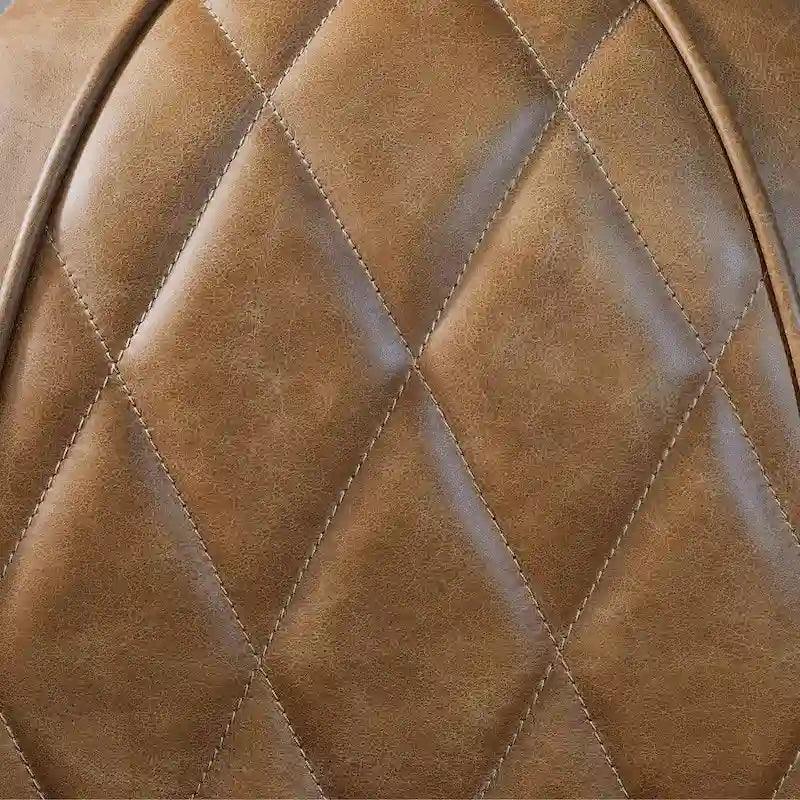 Poltrona Accent Industriale in Pelle Pieno Fiore con Telaio in Alluminio e Occhielli in Acciaio, Capacità 136 kg