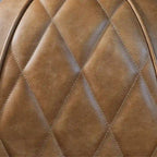 Poltrona Accent Industriale in Pelle Pieno Fiore con Telaio in Alluminio e Occhielli in Acciaio, Capacità 136 kg