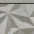 Tavolo per Divano con 2 Cassetti Geometrici e Ripiano Aperto, MDF e Gambe in Pino, 110 cm (L) x 35,3 cm (P) x 80 cm (A)