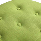 Pouf accentato rotondo imbottito da 24" con frange a nappa, schiuma ad alta densità, capacità di 200 libbre