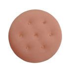 Pouf accentato rotondo imbottito da 24" con frange a nappa, schiuma ad alta densità, capacità di 200 libbre