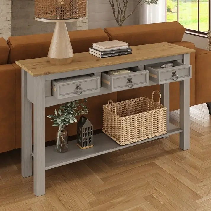 Console da ingresso Wood Hall 3 cassetti Corona