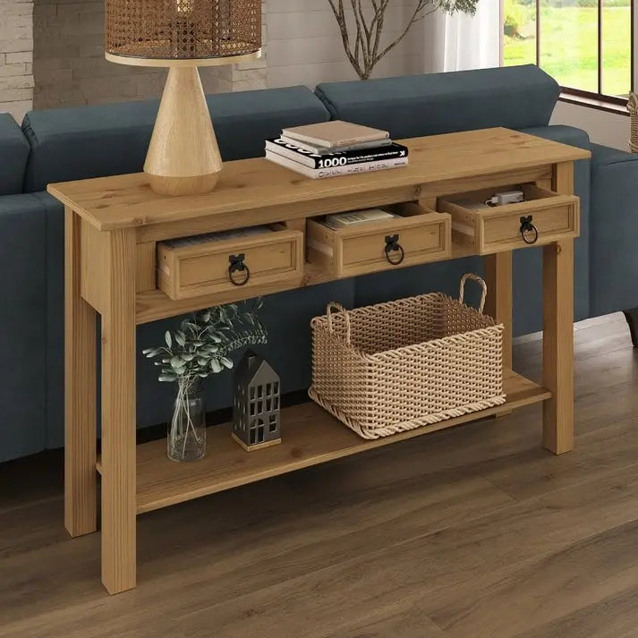 Console da ingresso Wood Hall 3 cassetti Corona
