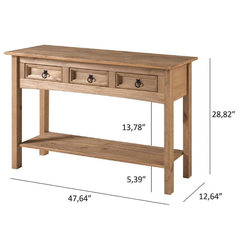 Console da ingresso Wood Hall 3 cassetti Corona