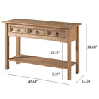 Console da ingresso Wood Hall 3 cassetti Corona